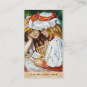 ピエールAugusteルノアールの絵を描くことを読んでいる2人の女の子 名刺 (裏面)