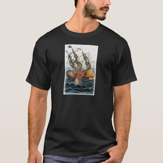 ピエールDenys de Montfort 1801年著Kraken Tシャツ (正面)