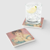 ピエールJeanne Samaryのルノアール|のポートレート ストーンコースター (横)