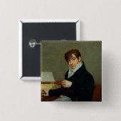 ピエールZimmermann 1808年のポートレート 缶バッジ (正面&裏面)