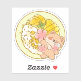 ピオウの柴犬: かわいいマンゴー+スティッキー+ライスの饗宴 シール