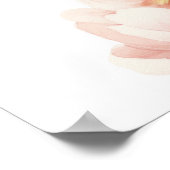 ピオエレガントニモダンーフローラ歓迎ブライダルシャワー ポスター (角)