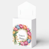 ピオエレガントンブーケ金ゴールド結婚グリッター フェイバーボックス (オープン)