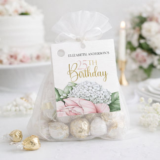 ピオニーフラワーブルッシュピンク25歳の誕生日  フェイバータグ