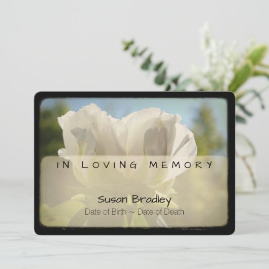 ピオニーヴィンテージメモリアル悔やみや弔慰ありがとう4 招待状 (スタンド正面)