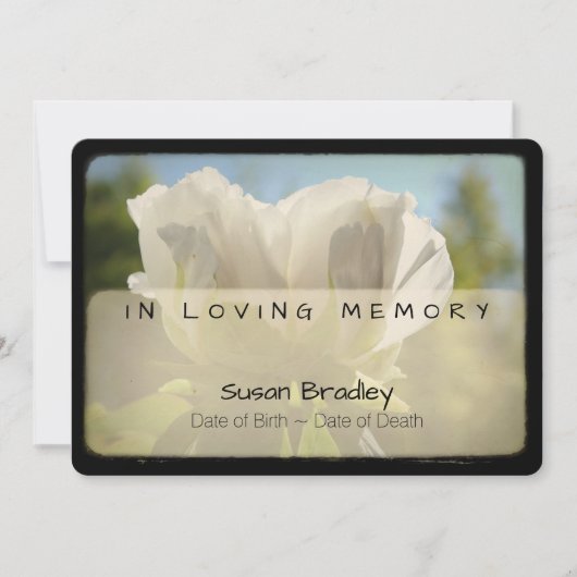 ピオニーヴィンテージメモリアル悔やみや弔慰ありがとう4 招待状 (正面)