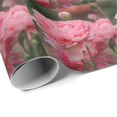 ピオニー ピンク ラナンキュラス クローズアップ ラッピングペーパー (ロールコーナー)