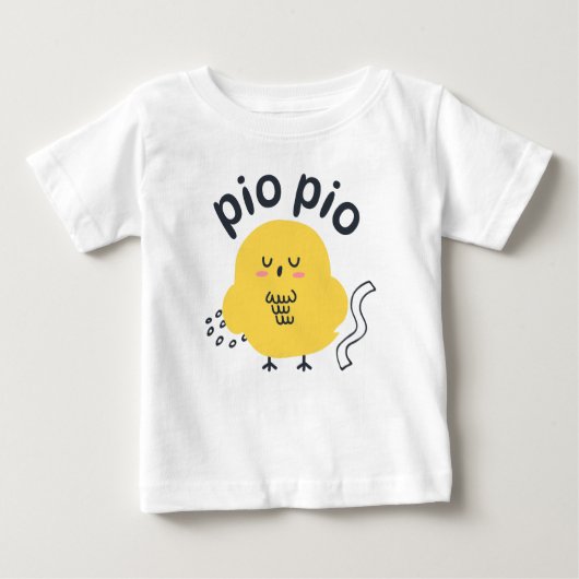 ピオピオチキン歌ってる ベビーTシャツ (正面)
