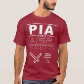 ピオリア国際空港 PIA Tシャツ (正面)