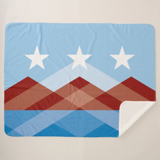 ピオリア市国旗（アリゾナ） シェルパブランケット (正面(横))