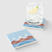 ピオリア市国旗(アリゾナ) ストーンコースター (横)