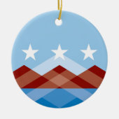 ピオリア市国旗(アリゾナ) セラミックオーナメント (正面)