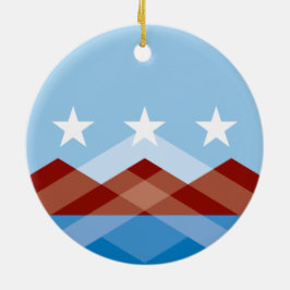 ピオリア市国旗（アリゾナ） セラミックオーナメント