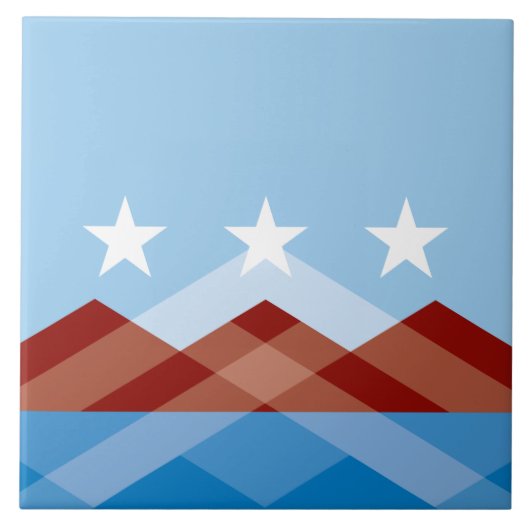 ピオリア市国旗（アリゾナ） タイル (正面)