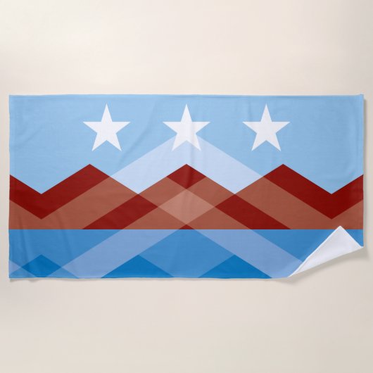 ピオリア市国旗(アリゾナ) ビーチタオル (正面)