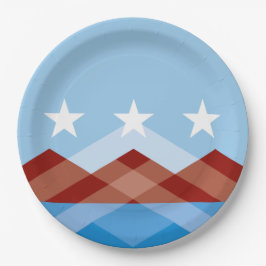 ピオリア市国旗（アリゾナ） ペーパープレート