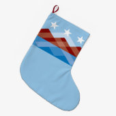 ピオリア市国旗（アリゾナ） ラージクリスマスストッキング (正面 (吊り時))