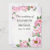 ピオンニエレガントミマリストシック結婚式招待状 招待状 (裏面)