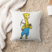 ピカクスで鉱山労働者としてのキリン クッション (ブランケット)