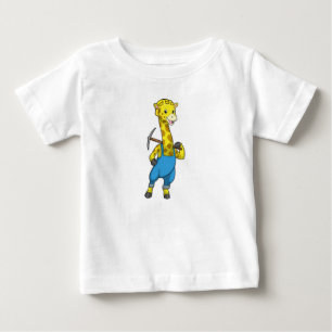 ピカクスで鉱山労働者としてのキリン ベビーTシャツ
