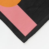 ピカスタマイズックとブラックのストライプのフリースブランケット フリースブランケット (角)