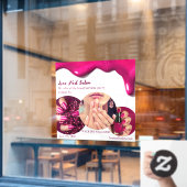 ピカスタマイズックエレガントネイルアートサロンショップ ウィンドウサイン (カフェ窓)