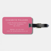 ピカスタマイズックピーチ緑市松模様にのパターン ラゲッジタグ (裏面横)