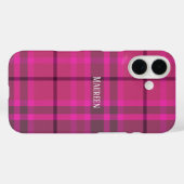 ピカスタムッ名門私立校風のク&パープルタータンチェック Case-Mate iPhoneケース (裏面 (横))