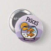 ピカセ星印フィッシュ〔占星術の〕十二宮図星 缶バッジ (正面&裏面)