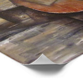 ピカソのバイオリンと葡萄(1912) ポスター (角)