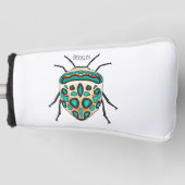 ピカソのバグ漫画イラストレーション ゴルフヘッドカバー (正面)