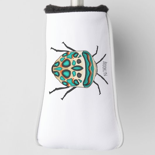 ピカソのバグ漫画イラストレーション ゴルフヘッドカバー (回転90)