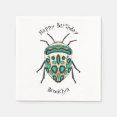 ピカソのバグ漫画イラストレーション スタンダードカクテルナプキン (正面)