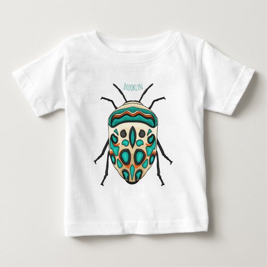 ピカソのバグ漫画イラストレーション ベビーTシャツ (正面)
