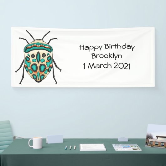 ピカソのバグ漫画イラストレーション 横断幕 (トレードショー)