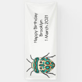 ピカソのバグ漫画イラストレーション 横断幕 (縦)