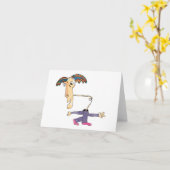 ピカソの人々のメッセージカード カード (黄色い花)