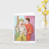 ピカソの恋人のメッセージカード カード (黄色い花)