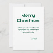 ピカソの目を通してクリスマスにキュビズムの有名人 招待状 (裏面)