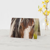 ピカソの目ワイルドホースグリーティングカード カード (黄色い花)