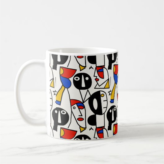 ピカソの顔 コーヒーマグカップ (左)