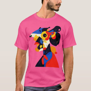 ピカソスタイルドッグアンドマン Tシャツ