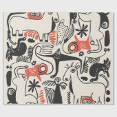 ピカソズメナジェリーラッピング紙 ラッピングペーパー (フラット)