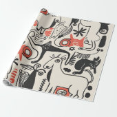 ピカソズメナジェリーラッピング紙 ラッピングペーパー (アンロールド)