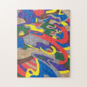 "ピカソ猫"の抽象美術 ジグソーパズル (縦)