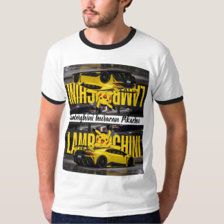 ピカチュウとランボルギーニ・ウラカンのMIX Tシャツ
