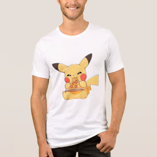 ピカチュウのピザ引き伸ばし (ポケモン) トライブレンドＴシャツ
