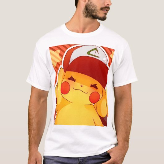 ピカチュウトレーナーキャップ Tシャツ (正面)