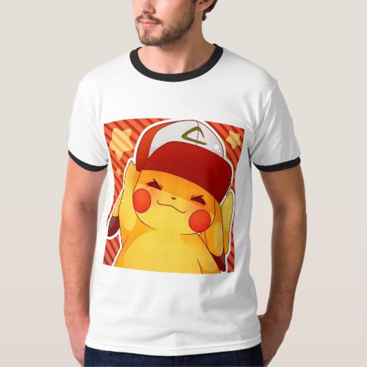 ピカチュウトレーナーキャップ Tシャツ (正面)