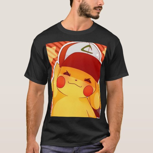 ピカチュウトレーナーキャップ Tシャツ (正面)